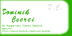 dominik cserei business card